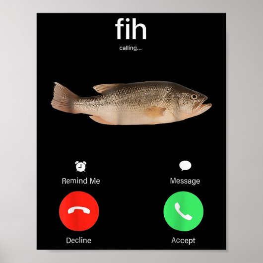 Fih Calling Remind Me Message Decline Accept Phone Poster (Vorne)