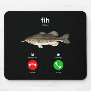 Fih, der rauchenden Fisch anruft, lustiges Angel-M Mousepad