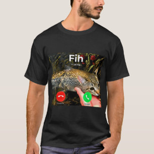 FIH Lustige Katze Fisch Meme falsch geschrieben T-Shirt