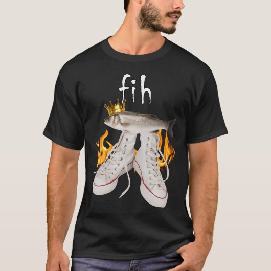 Fih Lustiger Fisch Meme T-Shirt (Vorderseite)