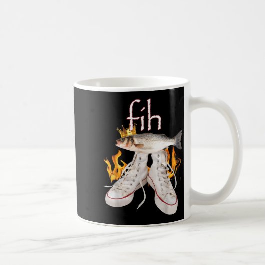Fih Scute Ss Cute Sss Fish Funny Misspelled Fish M Kaffeetasse (Rechts)