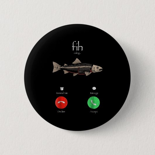 Fih Scute Ss Niedlich Sss Fish Funny falsch geschr Button (Vorderseite)