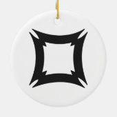 FIHANKRA | Adinkra-Symbol für Sicherheit und Gefah Keramikornament (Hinten)