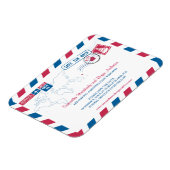 Fiji Air Mail Wedding Save the Date 3x4 Magnet (Linke Seite)