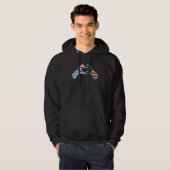 Fiji American USA Flag USA Fijian Heart Hoodie (Vorne ganz)