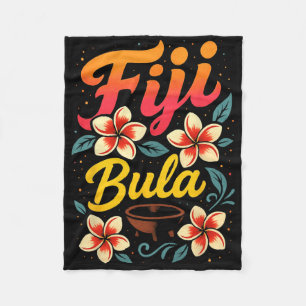 Fiji Bula Tropischer Inselurlaub Souvenir  Fleecedecke
