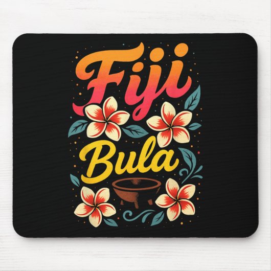 Fiji Bula Tropischer Inselurlaub Souvenir Mousepad (Vorne)