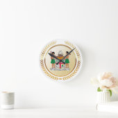 Fiji Coat of Arms Runde Wanduhr (Zuhause)