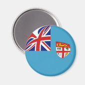 Fiji Fisheye Flag Magnet (Vorderseite/Rückseite)