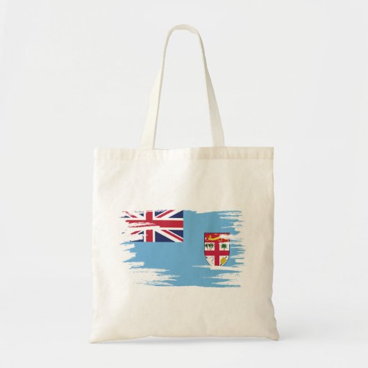 Fiji Flag Brush Art Tragetasche (Vorne)