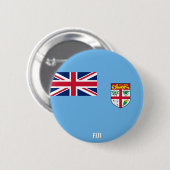 Fiji Flag Charming Patriotic Button (Vorne & Hinten)
