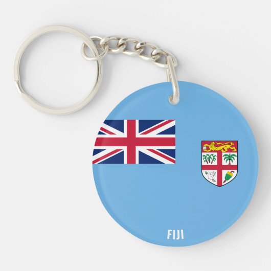 Fiji Flag Charming Patriotic Schlüsselanhänger (Vorderseite)