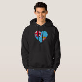 Fiji Flag Heart Fiji  Love Fiji Hoodie (Vorne ganz)
