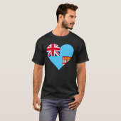 Fiji Flag Heart Fiji  Love Fiji T-Shirt (Vorne ganz)