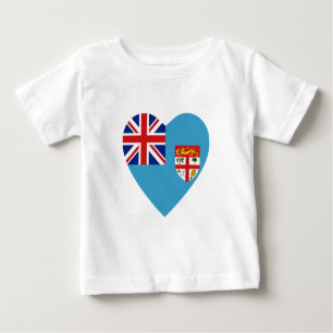 Fiji Flag Herz T - Shirt