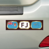 Fiji Flag Map Code Autoaufkleber (Auf Auto)