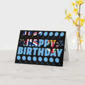 Fiji Flag Patriotic Birthday Karte (Gelbe Blume)