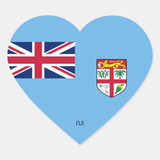Fiji Flag Splendid Patriotic Herz-Aufkleber (Vorderseite)