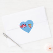 Fiji Flag Splendid Patriotic Herz-Aufkleber (Umschlag)