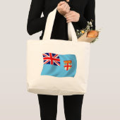 Fiji Flag Tote Bag Jumbo Stoffbeutel (Vorderseite (Produkt))