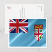 Fiji -  Flag Waving - Postkarte (Vorne/Hinten)