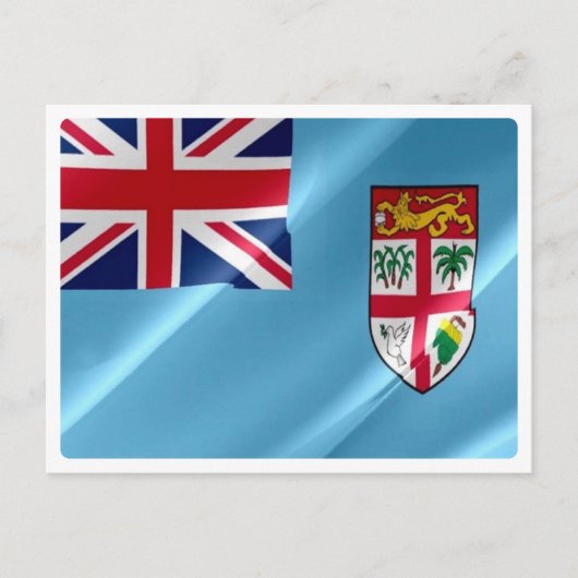 Fiji -  Flag Waving - Postkarte (Vorderseite)