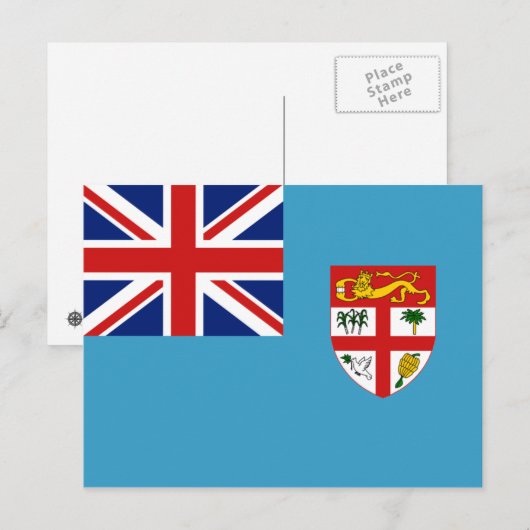 Fiji-Flagge Postkarte (Vorne/Hinten)