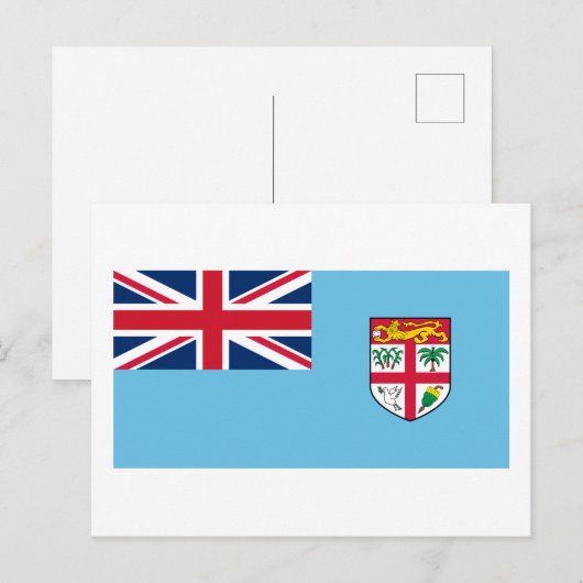Fiji-Flagge Postkarte (Vorne/Hinten)
