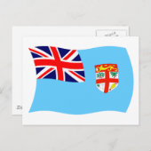Fiji-Flagge Postkarte (Vorne/Hinten)