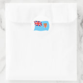 Fiji-Flaggensticker Runder Aufkleber (Tasche)
