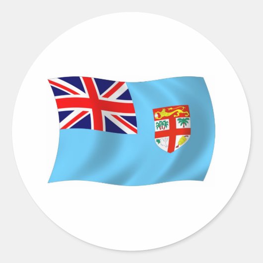 Fiji-Flaggensticker Runder Aufkleber (Vorderseite)