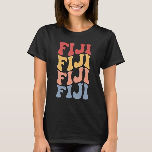 Fiji Groovy Retro Fijian T-Shirt (Vorderseite)