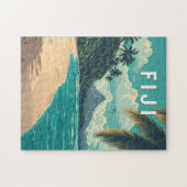 Fiji Illustration Travel Art Vintag Puzzle (Horizontal)