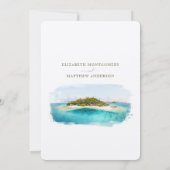 Fiji-Insel Melanesia Hochzeit in Urlaubsort Einladung (Rückseite)