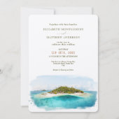 Fiji-Insel Melanesia Hochzeit in Urlaubsort Einladung (Vorderseite)