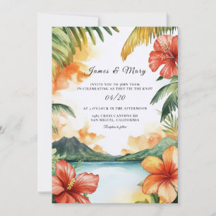 Fiji-Insel Ziel Hochzeit Einladung