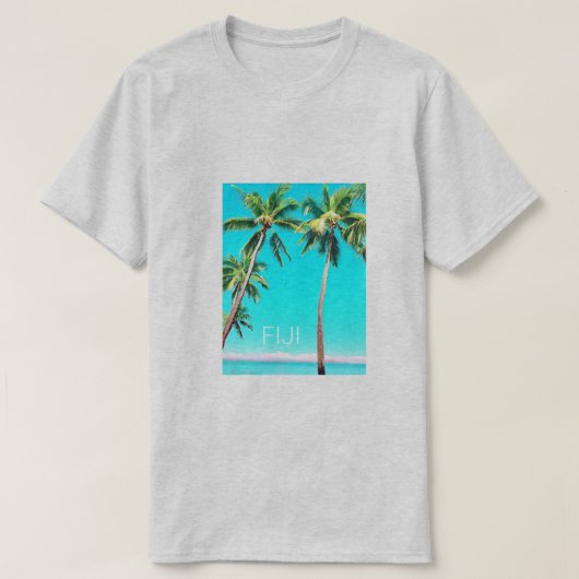 Fiji Inseln Sommerpalmen T-Shirt (Design vorne)