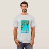 Fiji Inseln Sommerpalmen T-Shirt (Vorne ganz)