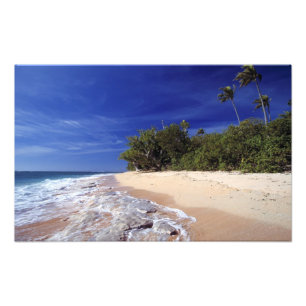 Fiji-Inseln, Tavarua. Dieser Strand auf Tavarua, Fotodruck