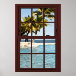 Fiji Island View #2 von 3 Picture Window Illusion Poster