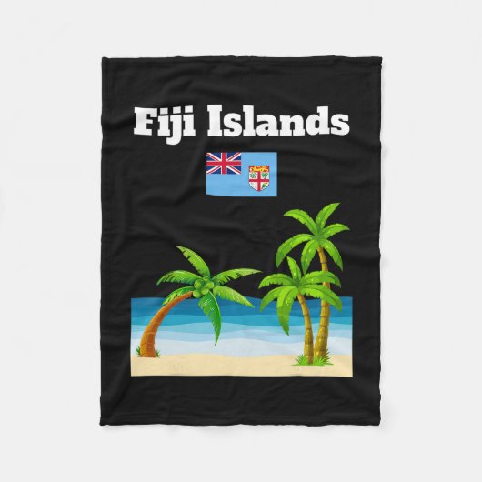 Fiji Islands Lover Travel Souvenir Fijian Flag Vac Fleecedecke (Vorderseite)