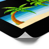 Fiji Islands Lover Travel Souvenir Fijian Flag Vac Poster (Ecke)