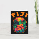 Fiji Islands Pacific Ocean Trocal Flowers Beach Va Karte (Vorderseite)