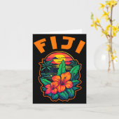 Fiji Islands Pacific Ocean Trocal Flowers Beach Va Karte (Gelbe Blume)