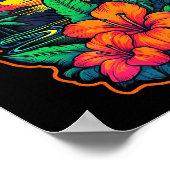 Fiji Islands Pacific Ocean Trocal Flowers Beach Va Poster (Ecke)