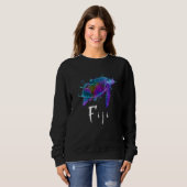 Fiji Islands Watercolor Turtle Fiji Souvenir Sweatshirt (Vorne ganz)