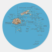 Fiji Map Sticker (Vorderseite)