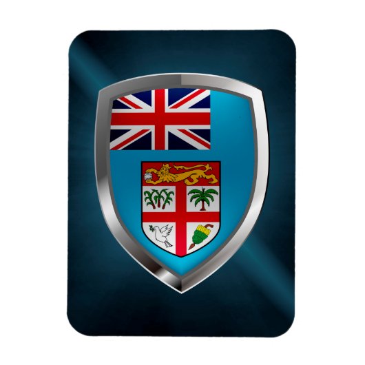 Fiji Mettalic Emblem Magnet (Vertikal)