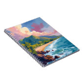 Fiji Mountains Coastline Travel Painting Notizblock (Rechte Seite)