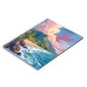 Fiji Mountains Coastline Travel Painting Notizblock (Linke Seite)